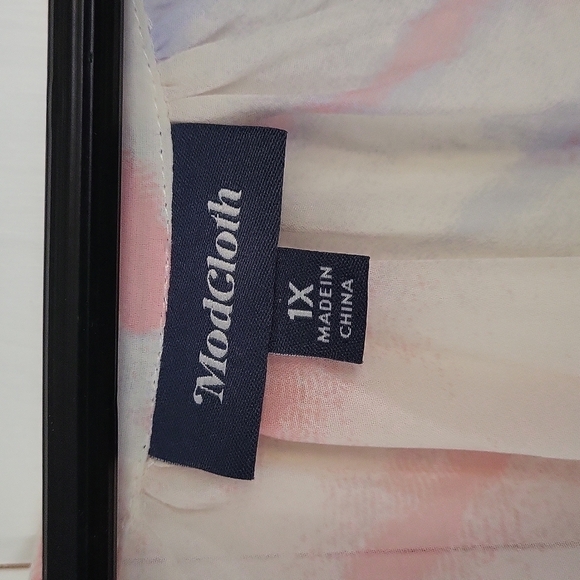 Modcloth Boho I Go Chiffon Sheer Blouse Size 1X - Picture 5 of 7